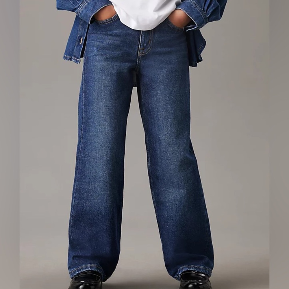 Calvin Klein High Rise Wide Leg Jean